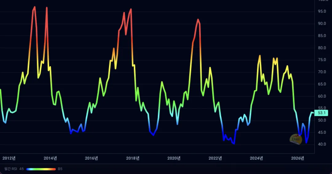 월간 RSI 차트 미리보기